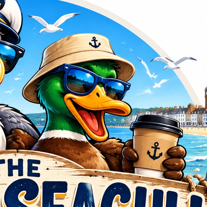The Salty Seagull duck mascot